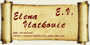 Elena Vlatković vizit kartica